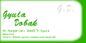 gyula dobak business card